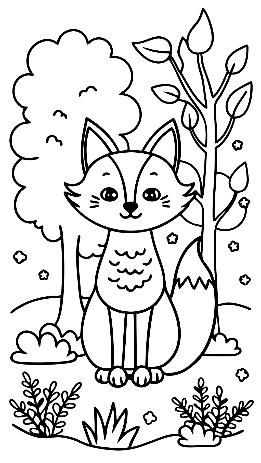 coloriages imprimables de renards